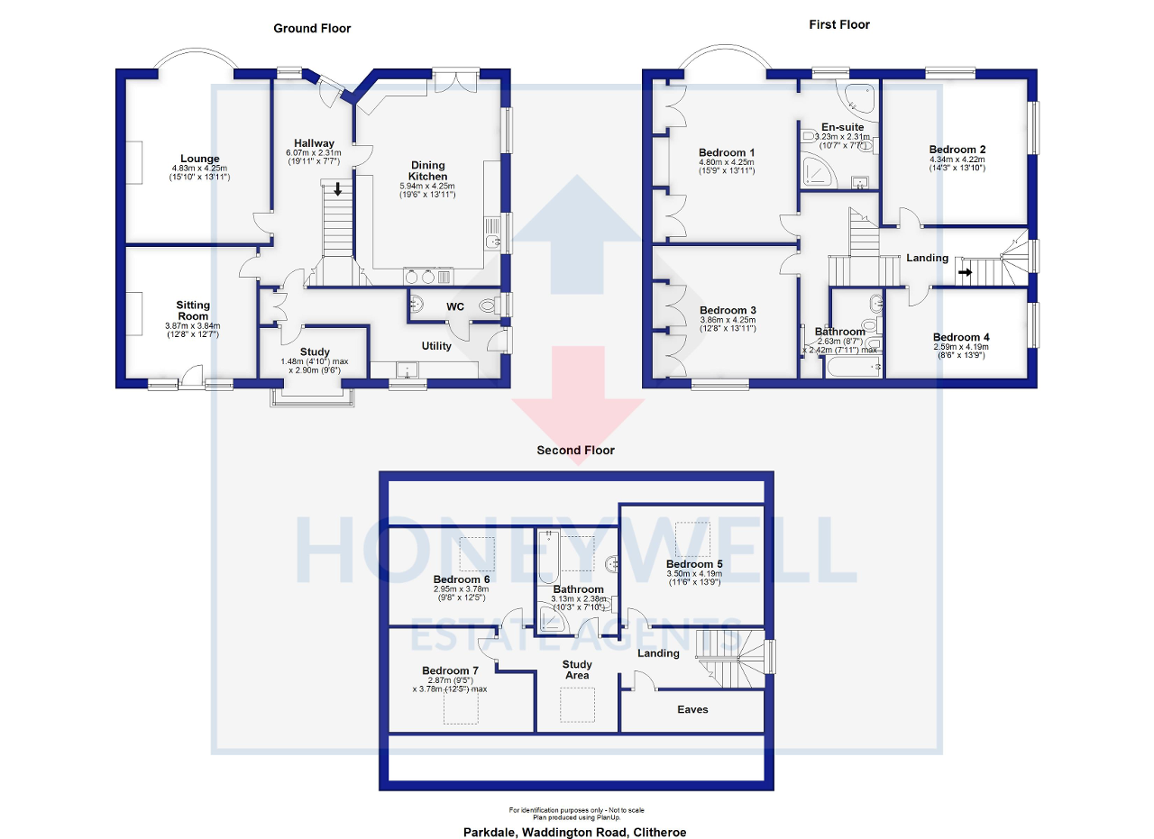 7 Bedroom SemiDetached For Sale in Waddington Road, Clitheroe, BB7