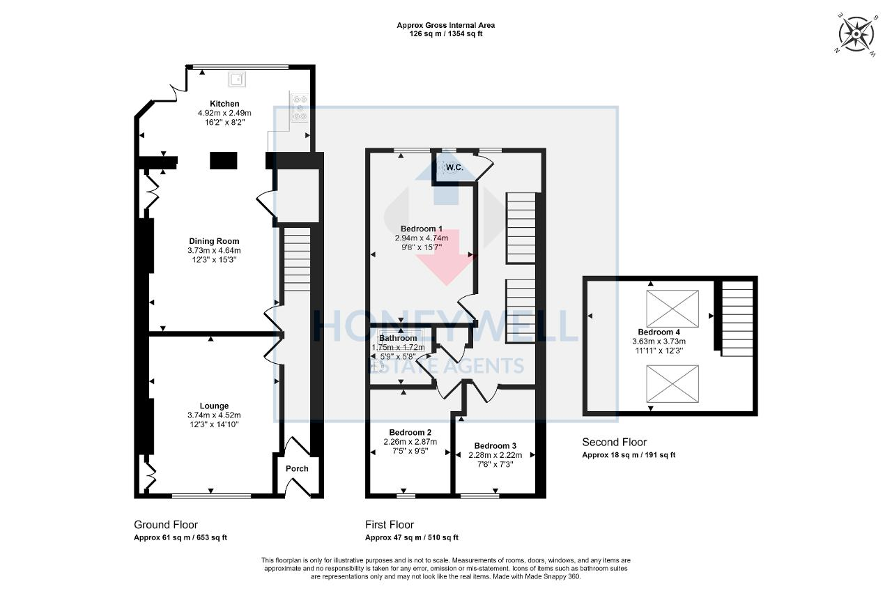 4 Bedroom Terraced For Sale in Whalley Road, Sabden, BB7