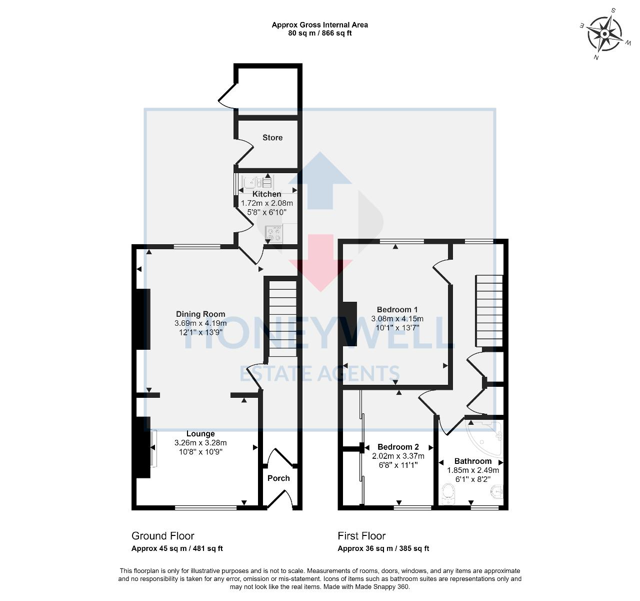 2 Bedroom Terraced For Sale in Ribblesdale View, Chatburn, Clitheroe, BB7