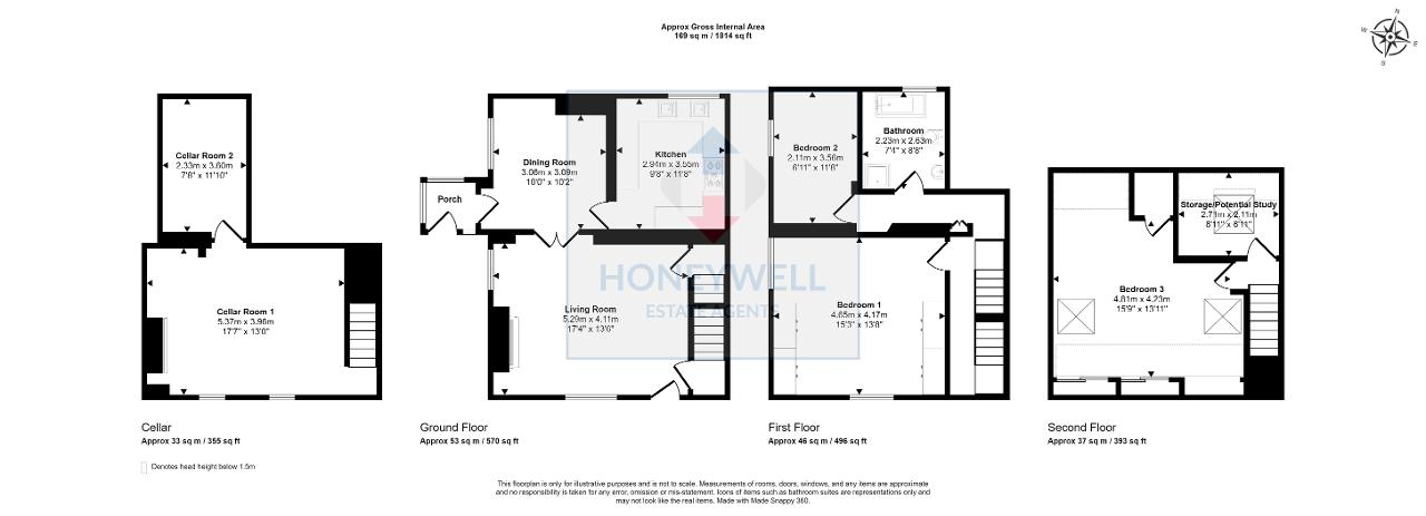Floorplan of Bury Row, Sabden, Clitheroe, BB7 9HH