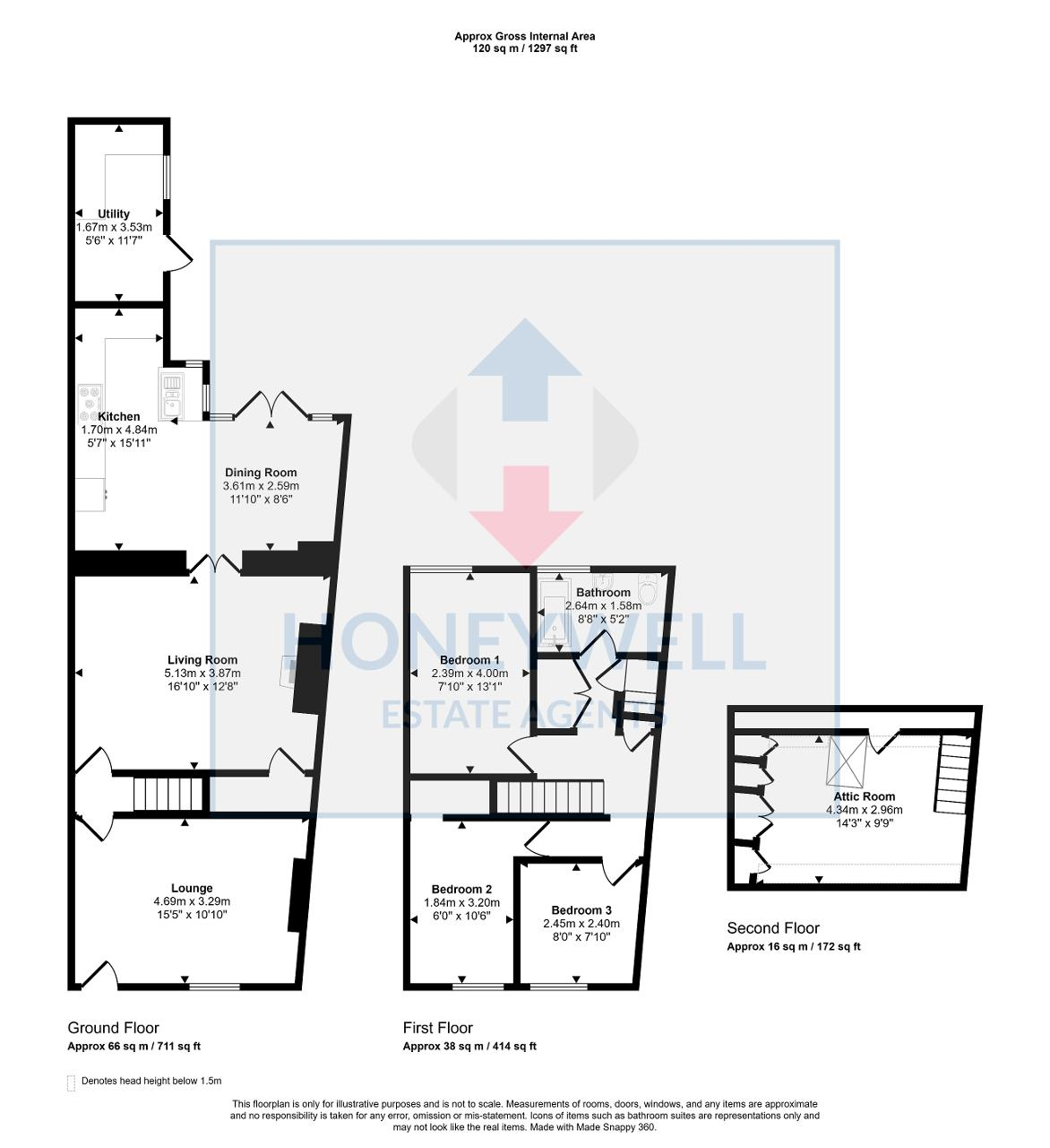 Floorplan of Peel Street, Clitheroe, BB7 1NH