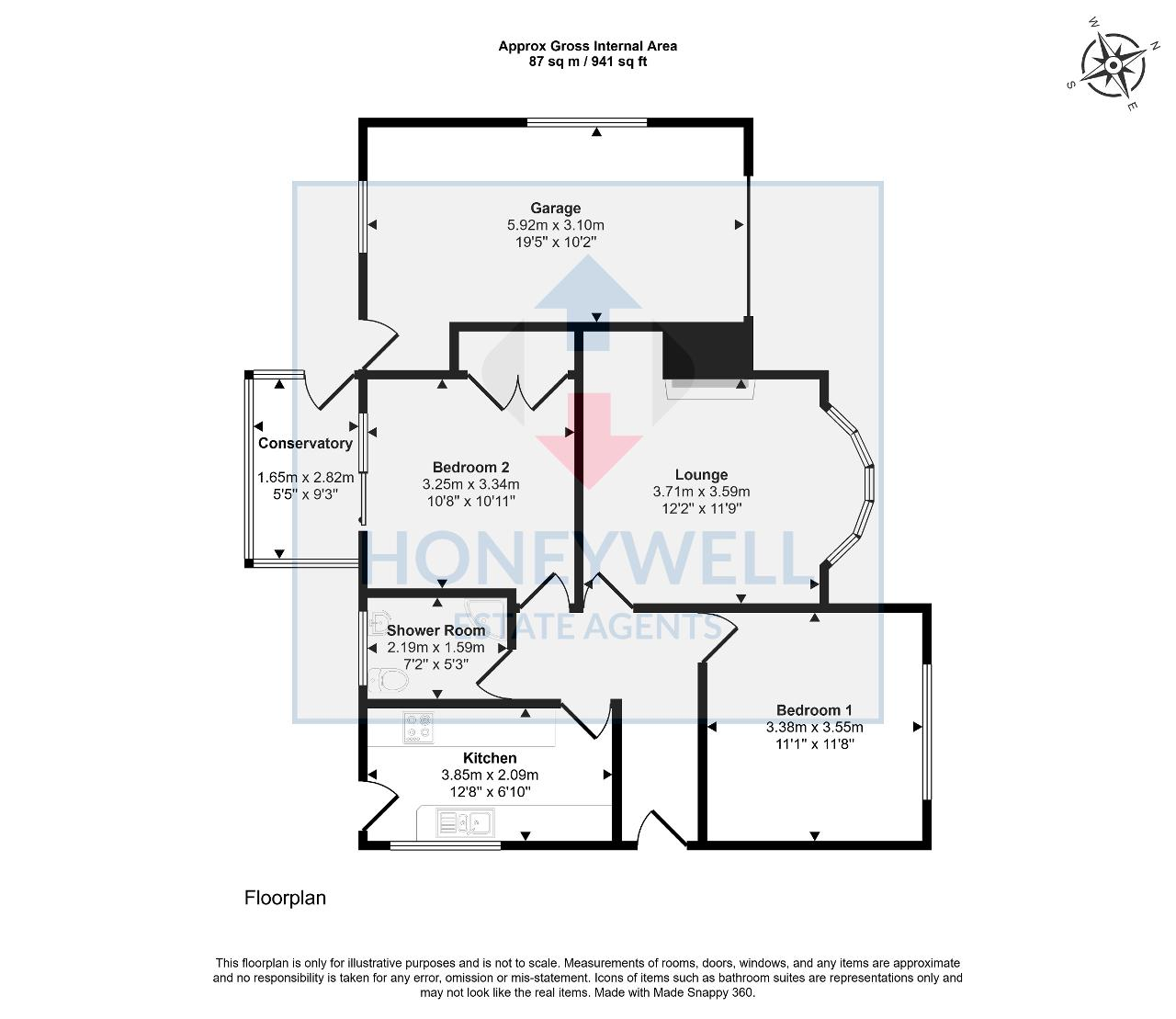Floorplan of The Grove, Clitheroe, BB7 2AX