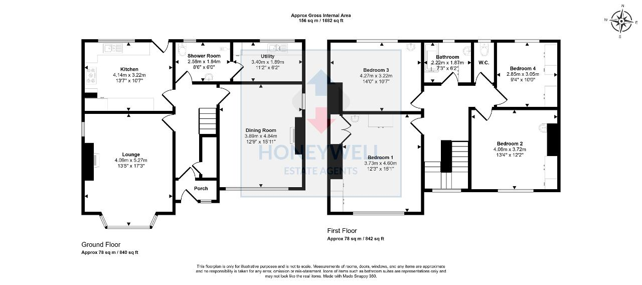 Floorplan of West Bradford Road, Waddington, BB7 3JD
