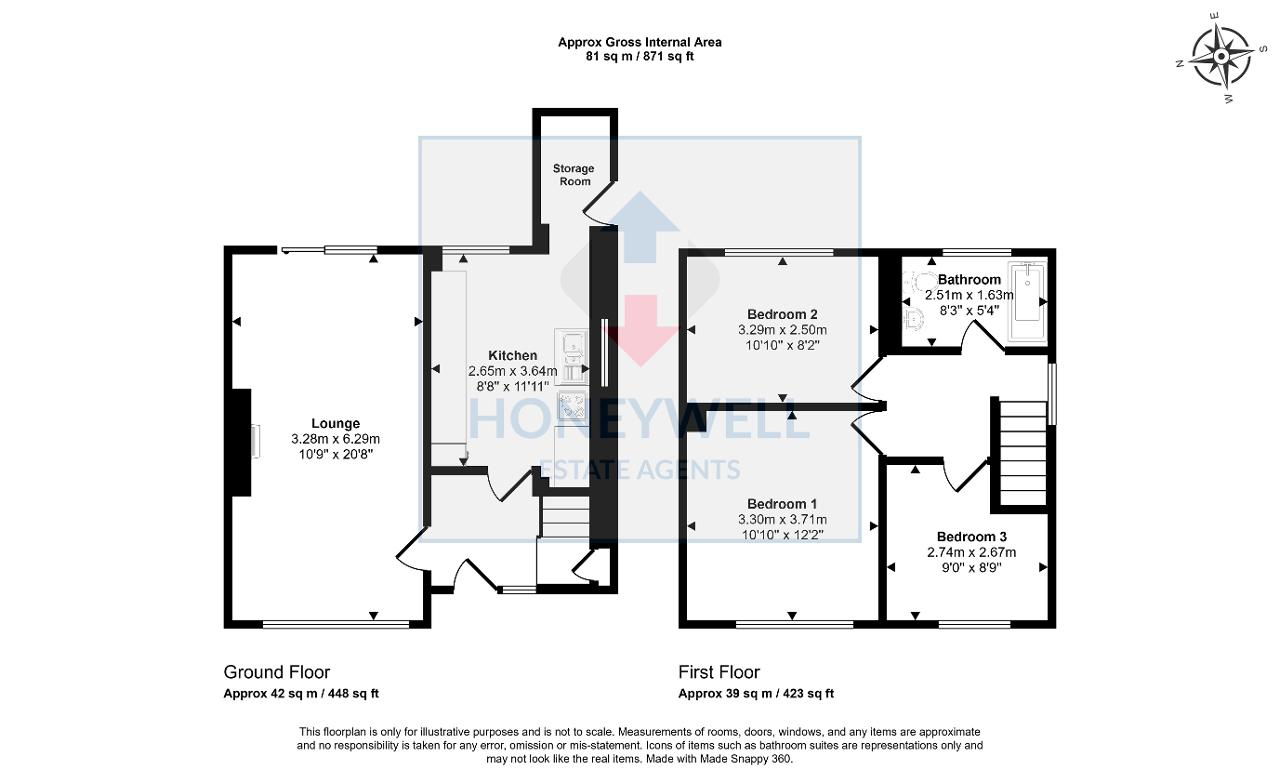 Floorplan of Fairfield Drive, Clitheroe, Lancashire, BB7 2PE