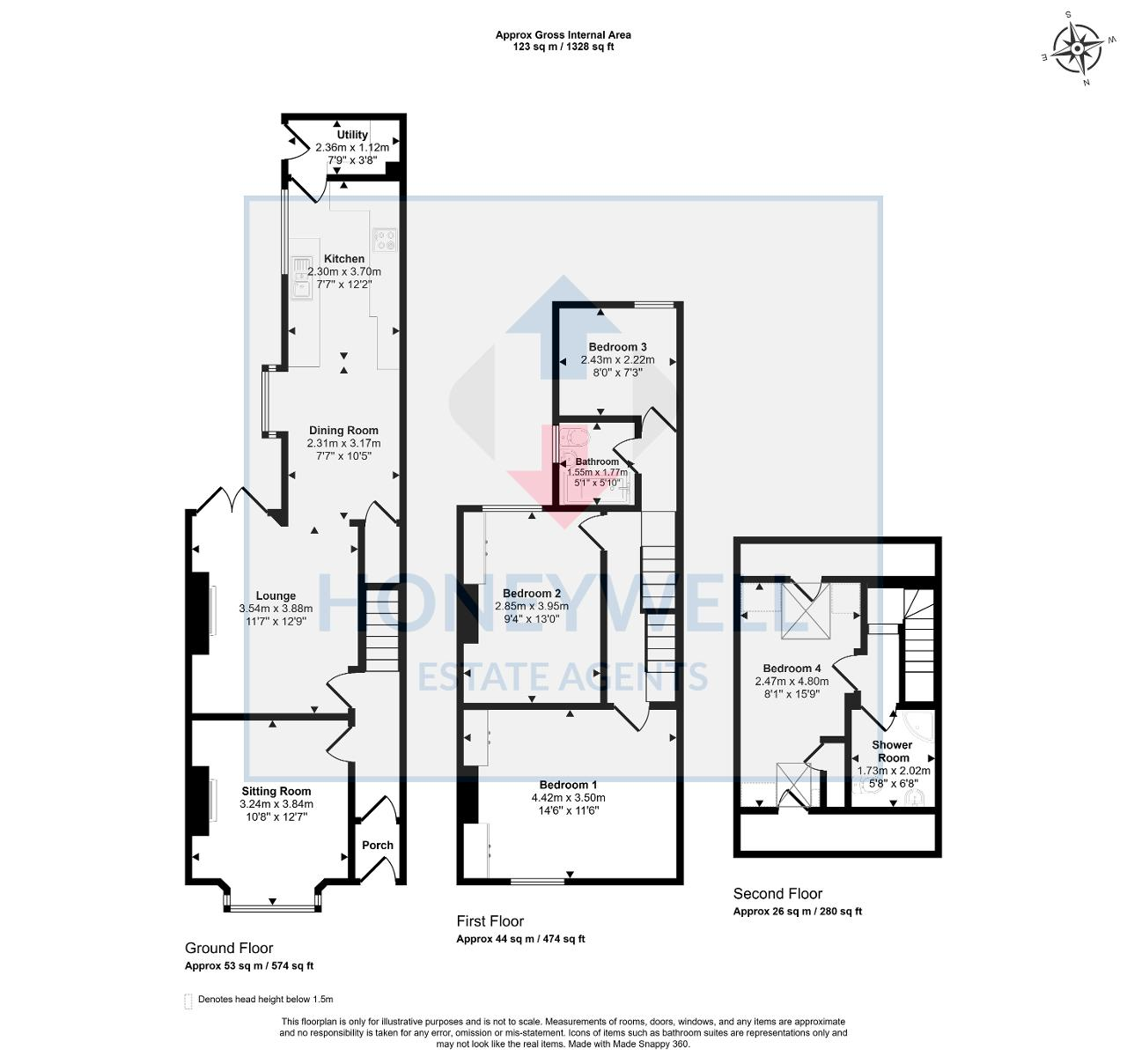 Floorplan of Buccleuch Avenue, Clitheroe, BB7 2DZ