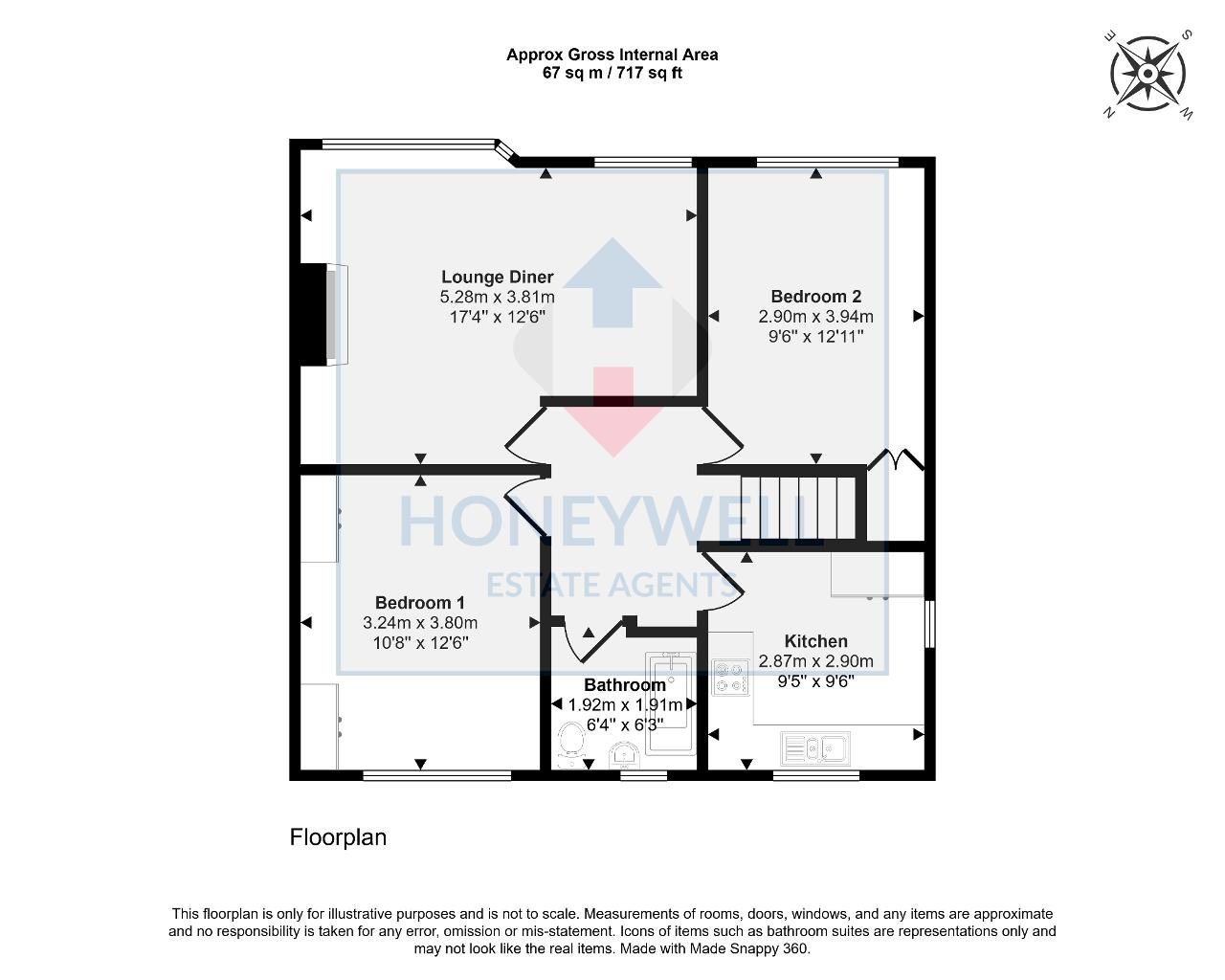 Floorplan of Ribble Way, Low Moor, Clitheroe, BB7 2NJ