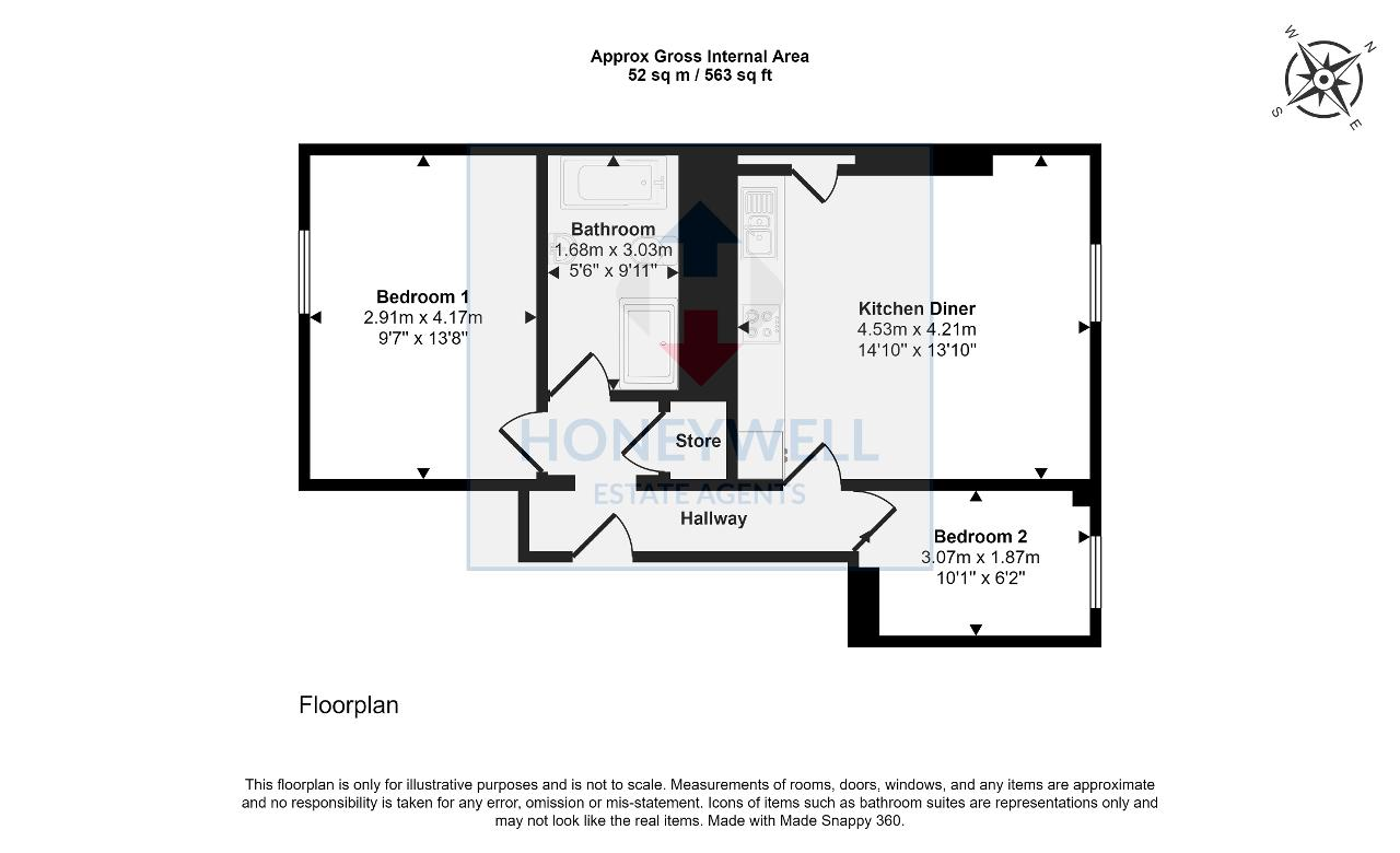 Floorplan of 40a York Street, Clitheroe, BB7 2DL