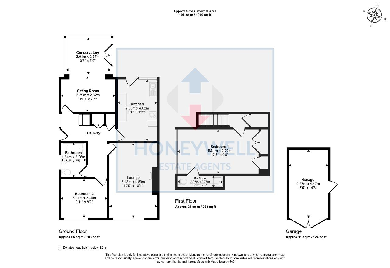 Floorplan of Pasturelands Drive, Billington, BB7 9LW