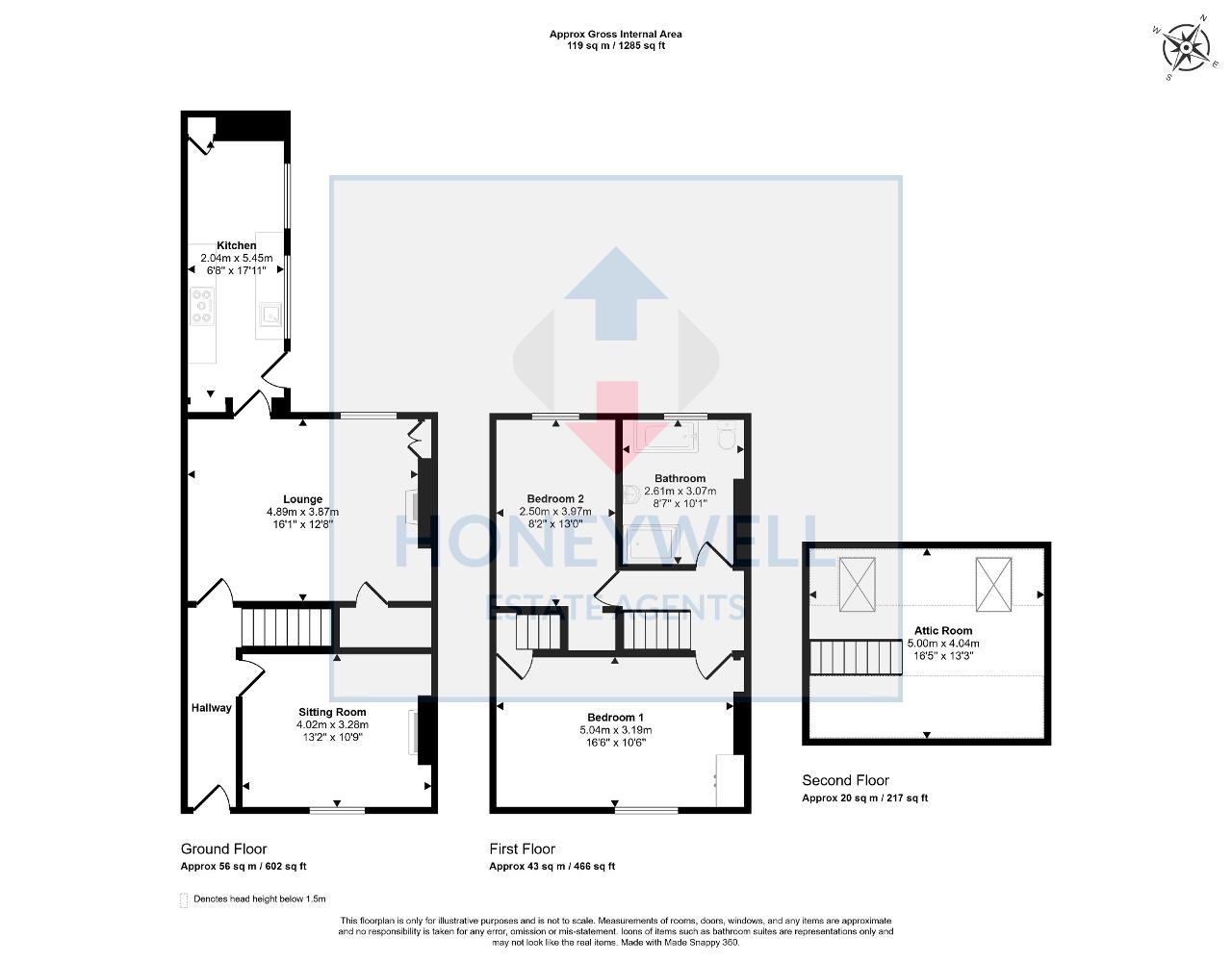 Floorplan of Waddow View, Waddington, BB7 3HJ