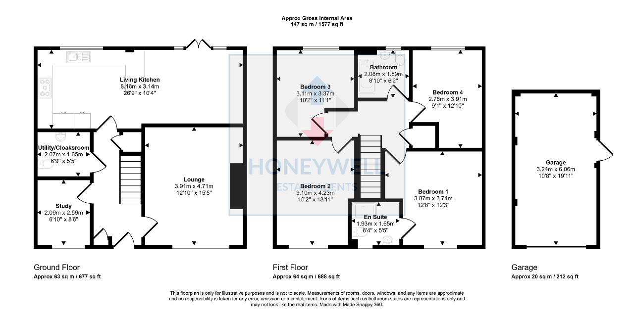 Floorplan of Audley Clough, Clitheroe, Lancashire, BB7 1FX