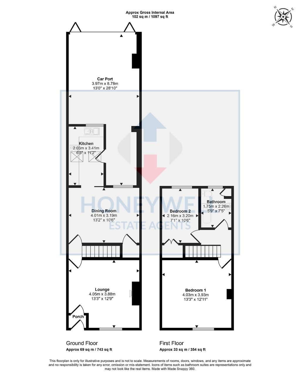Floorplan of Grafton Street, Clitheroe, Lancashire, BB7 1NQ