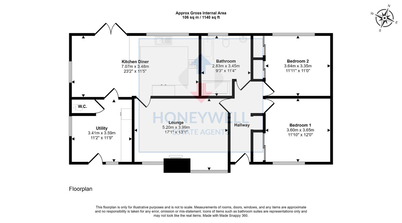 Floorplan of Bentlea Road, Gisburn, Clitheroe, BB7 4EX