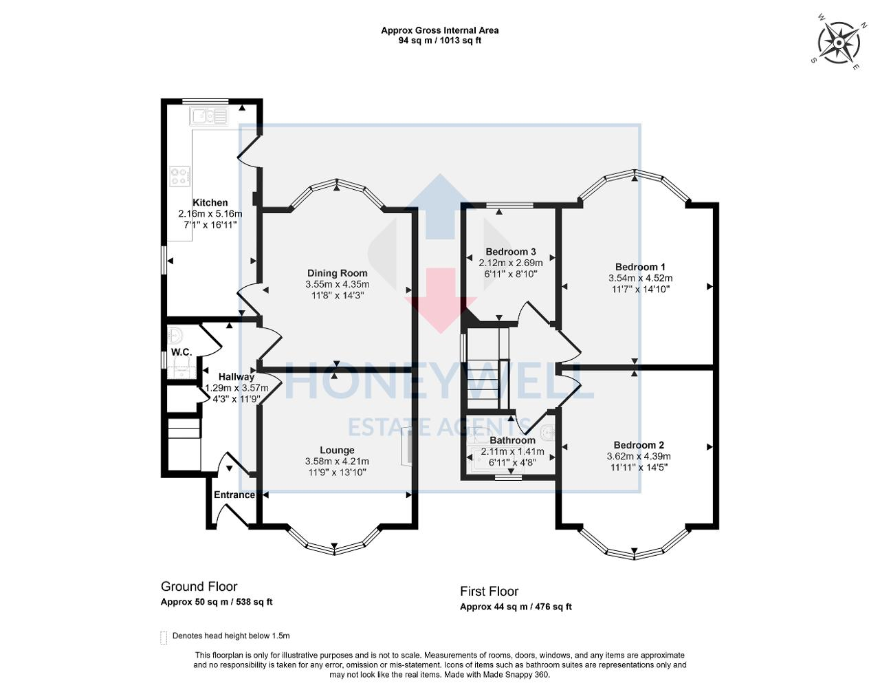 Floorplan of Limefield Avenue, Whalley, BB7 9RJ
