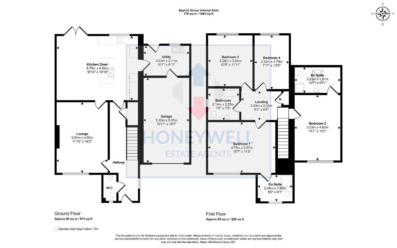 Floorplan of Victoria Terrace, Mellor Brook, Lancashire, BB2 7PL
