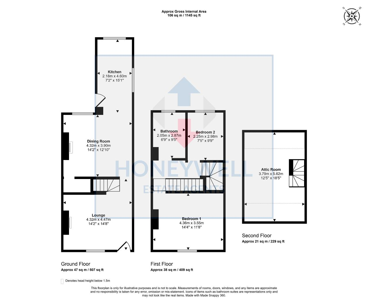 Floorplan of Kirkmoor Road, Clitheroe, Lancashire, BB7 2DU