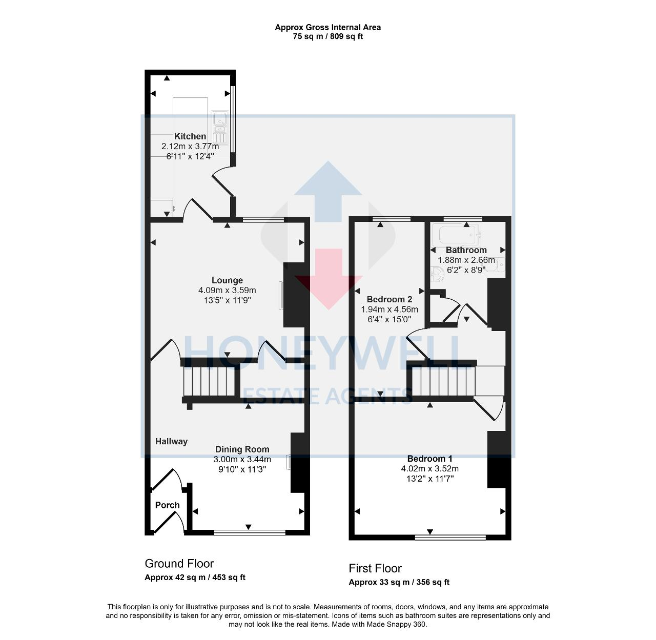 Floorplan of Fort Street, Clitheroe, Lancashire, BB7 1BY