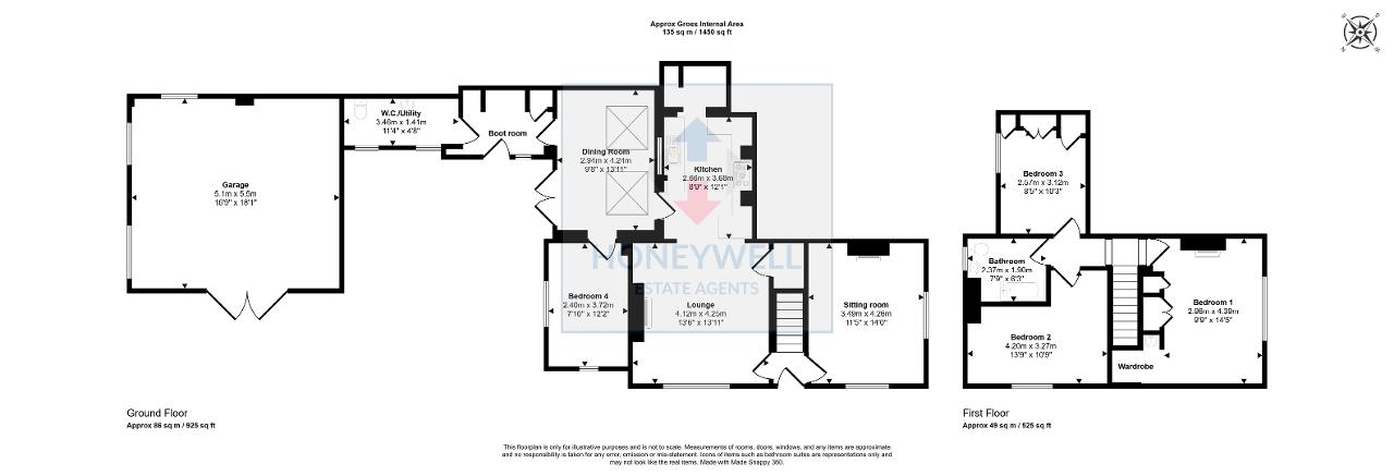 Floorplan of Hellifield Road, Bolton-by-Bowland, BB7 4LX