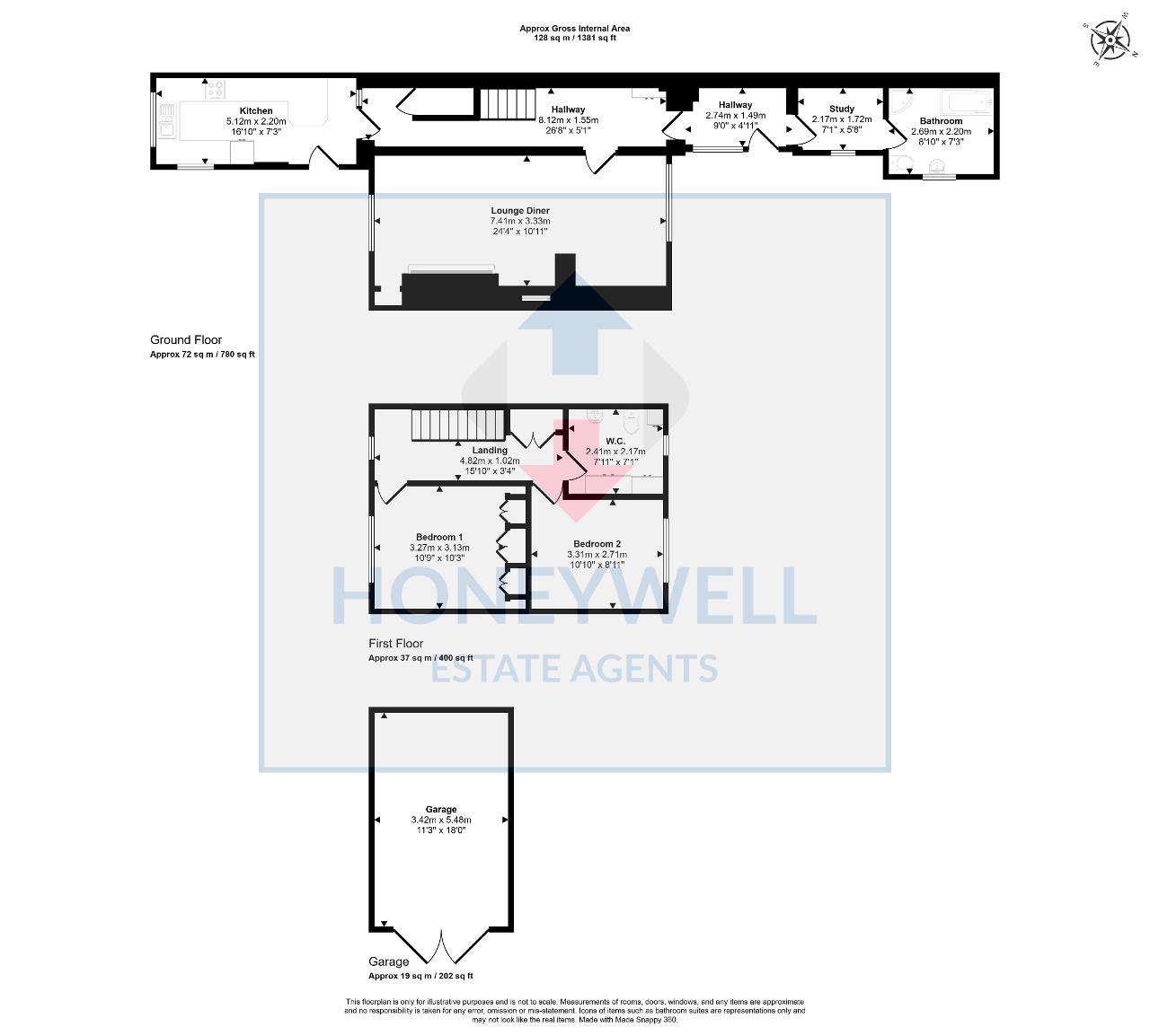 Floorplan of Park Avenue, Chatburn, Clitheroe, BB7 4AH
