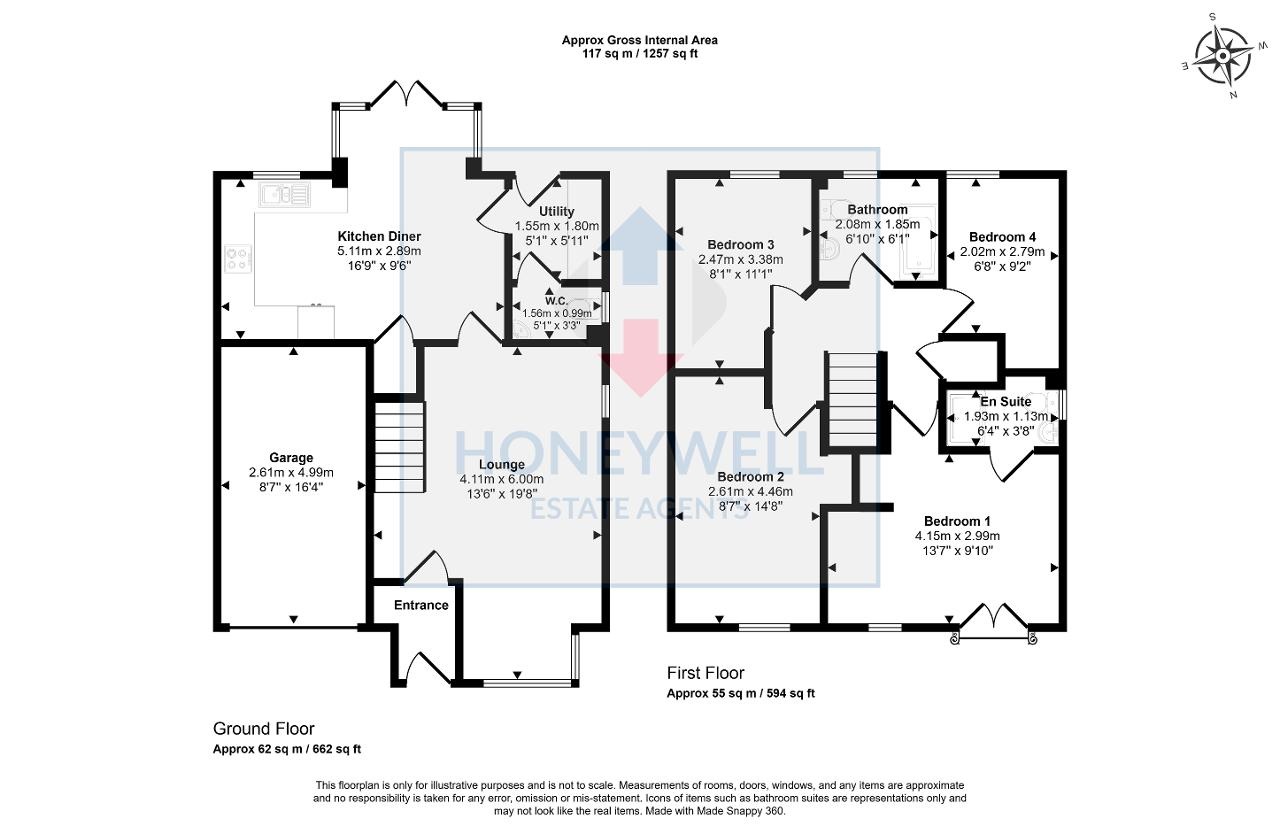 Floorplan of Medlock Way, Clitheroe, Lancashire, BB7 2FG