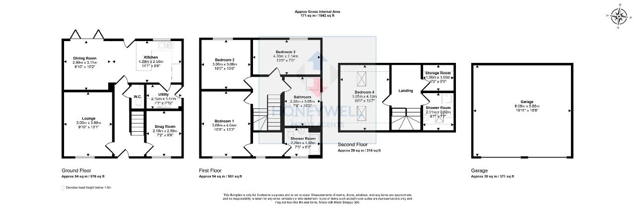 Floorplan of Loach Field Close, Hurst Green, BB7 9ZF
