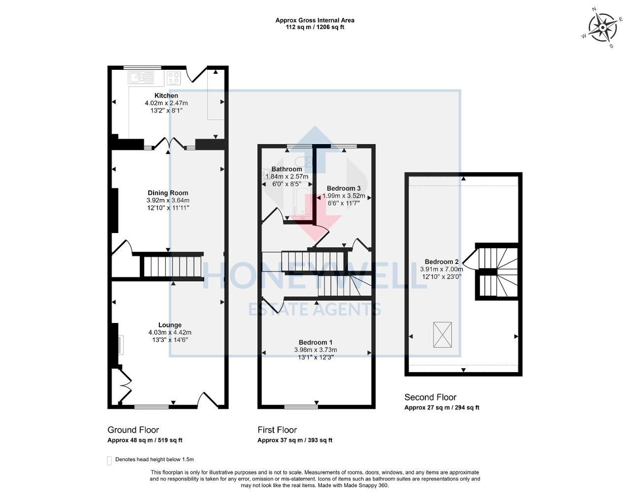 Floorplan of Nelson Street, Low Moor, Clitheroe, BB7 2NQ