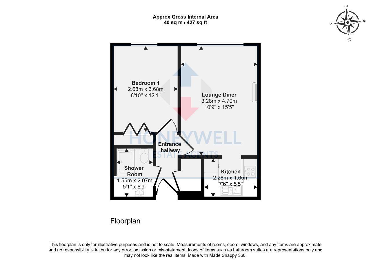 Floorplan of Well Court, Clitheroe, BB7 2AD