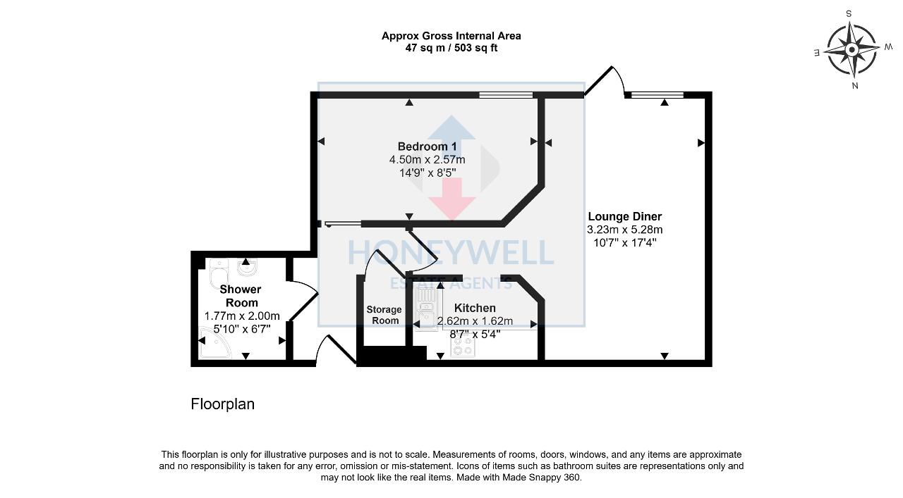 Floorplan of Well Court, Clitheroe, BB7 2AD