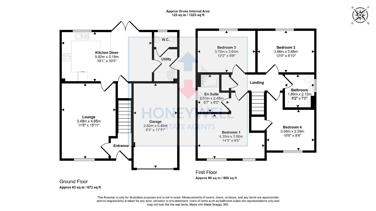 Floorplan of Scarloom Road, Clitheroe, Lancashire, BB7 2SL