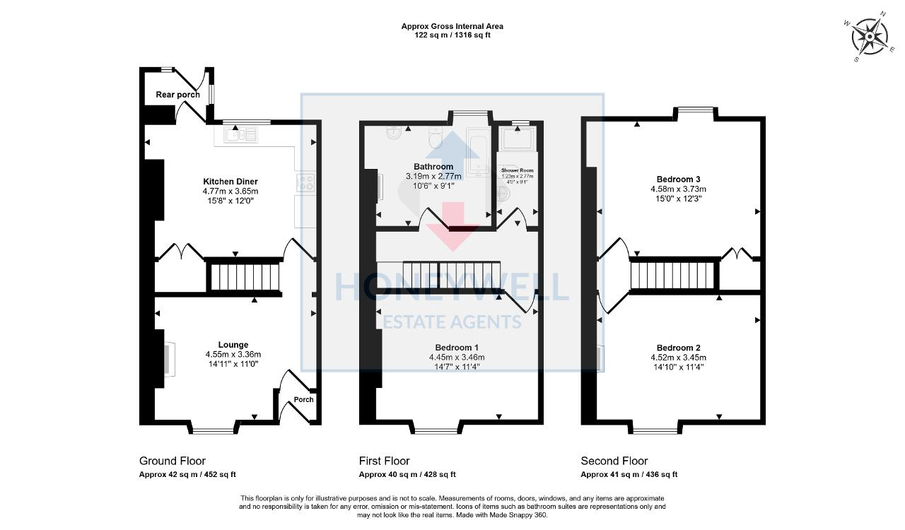 Floorplan of York Street, Clitheroe, Lancashire, BB7 2DH