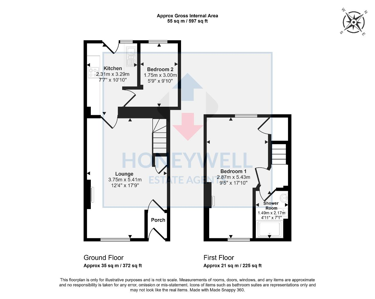 Floorplan of Lowergate, Clitheroe, BB7 1AD