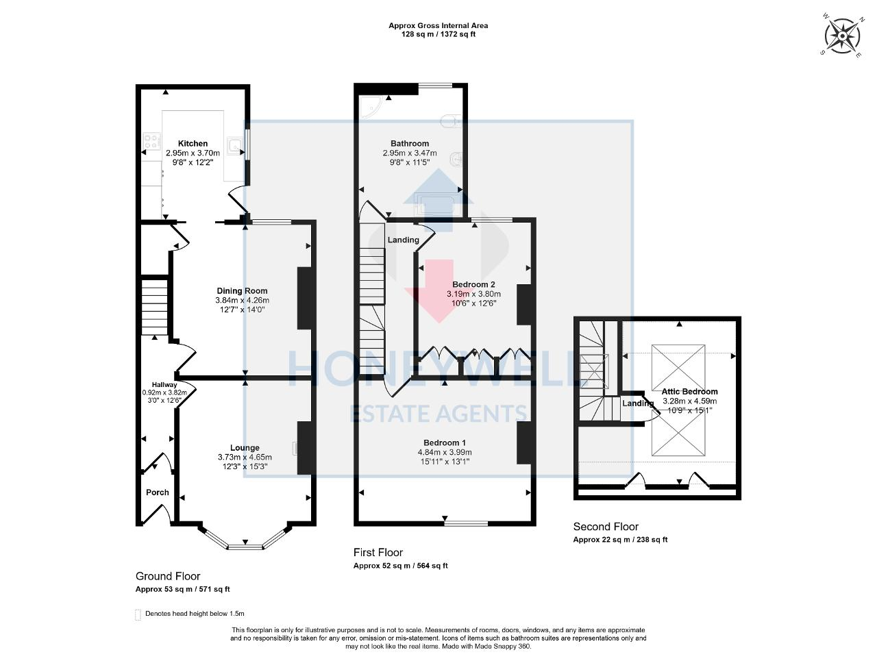 Floorplan of Chatburn Road, Clitheroe, Lancashire, BB7 2AW