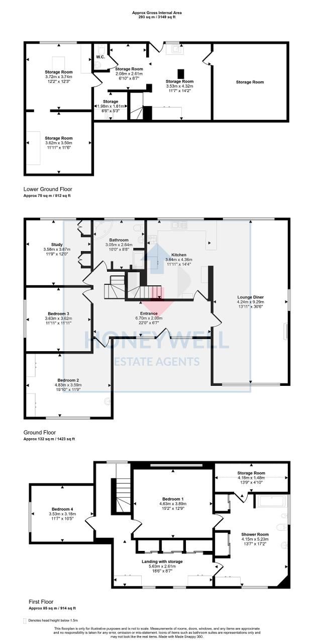 Floorplan of Whalley Old Road, Billington, Clitheroe, BB7 9JF