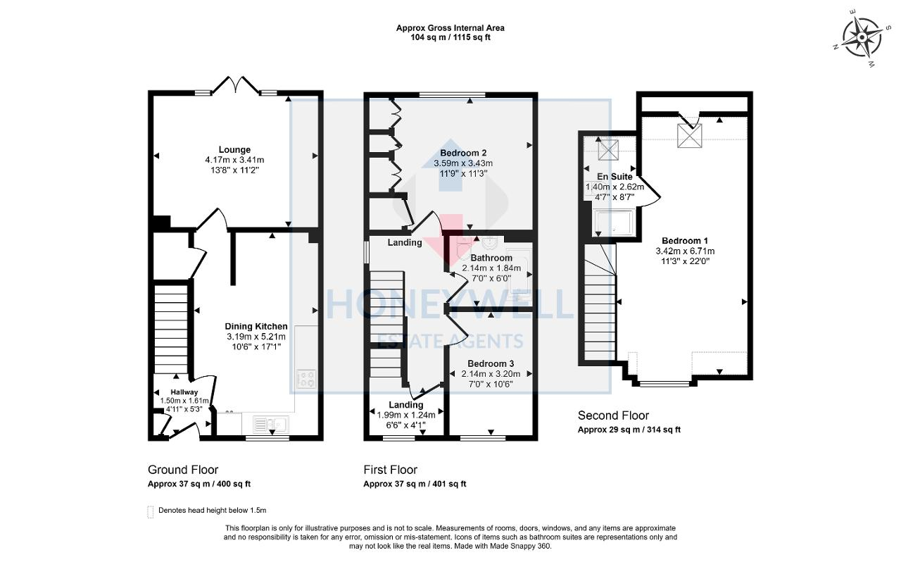 Floorplan of Higher Standen Drive, CLITHEROE, BB7 1FT