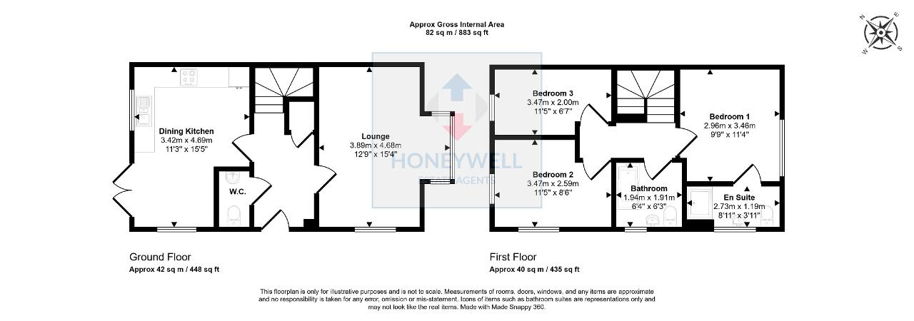 Floorplan of Waterfall Gardens, Clitheroe, BB7 2SE