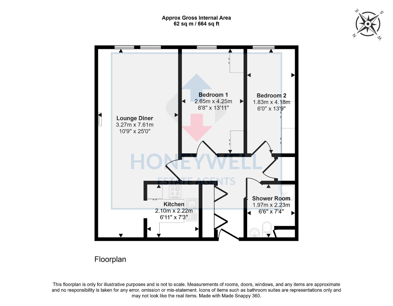 Floorplan of Bowland Court, Clitheroe, BB7 1AS