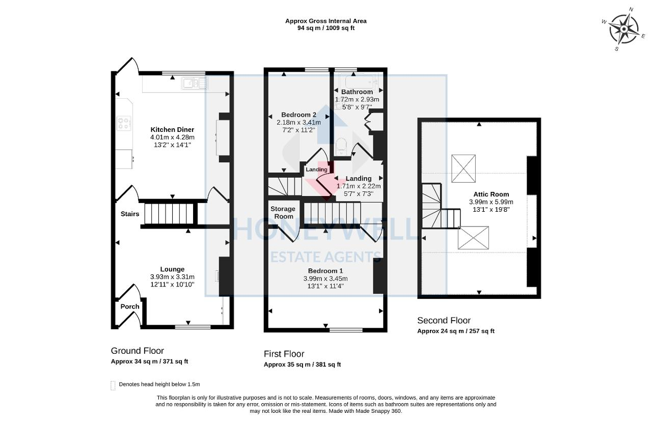 Floorplan of Thorn Street, Sabden, BB7 9EY