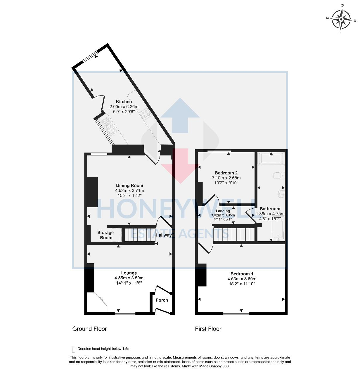 Floorplan of Grimshaw Street, Great Harwood, Blackburn, Lancashire, BB6 7AP