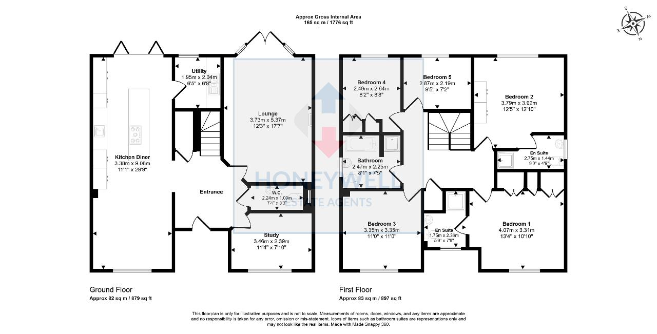Floorplan of Westfield Close, Whalley, BB7 9XG